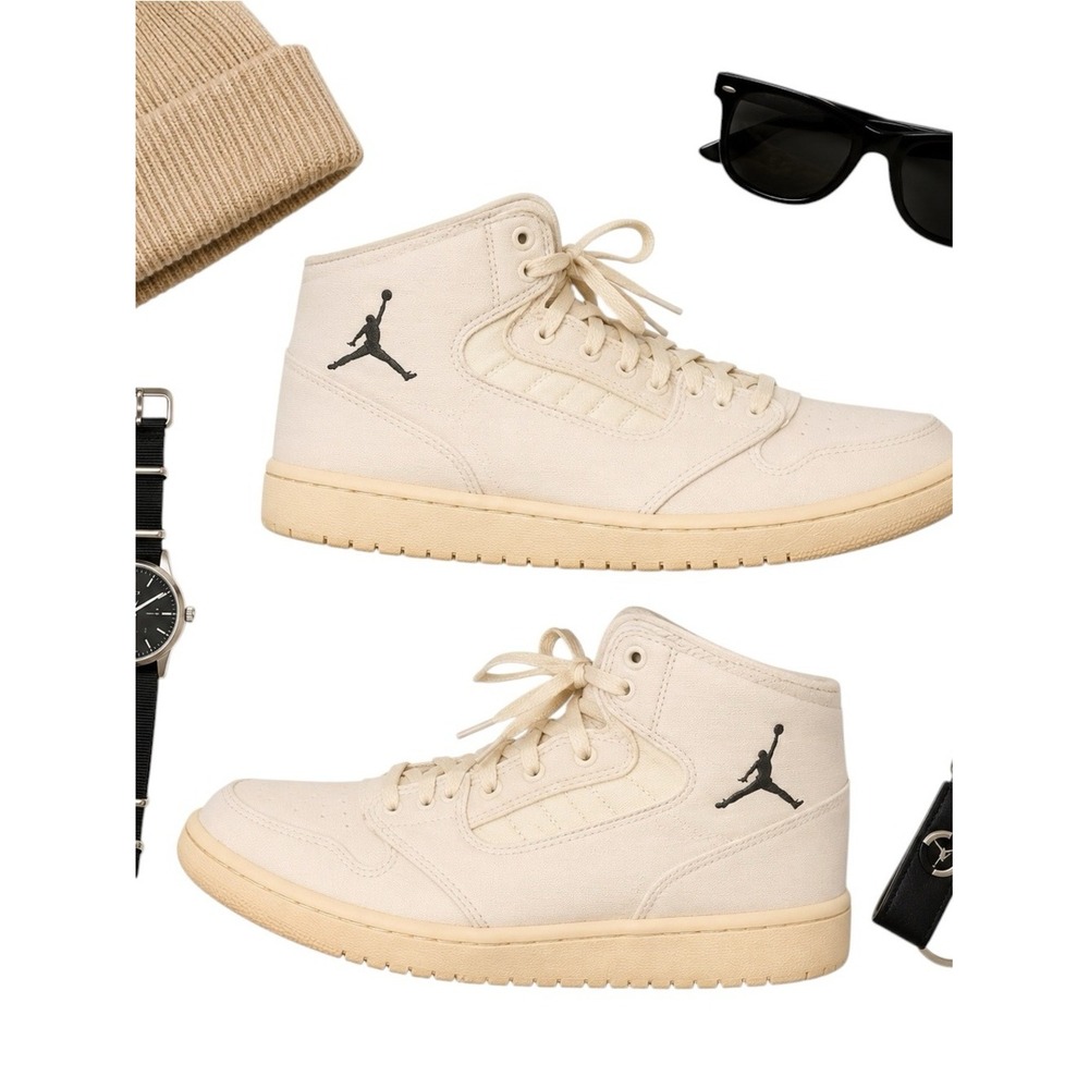 Nike Air Jordan 1 Retro KO High OG Sail White Monochrome 638471-100 Men's 9 GUC